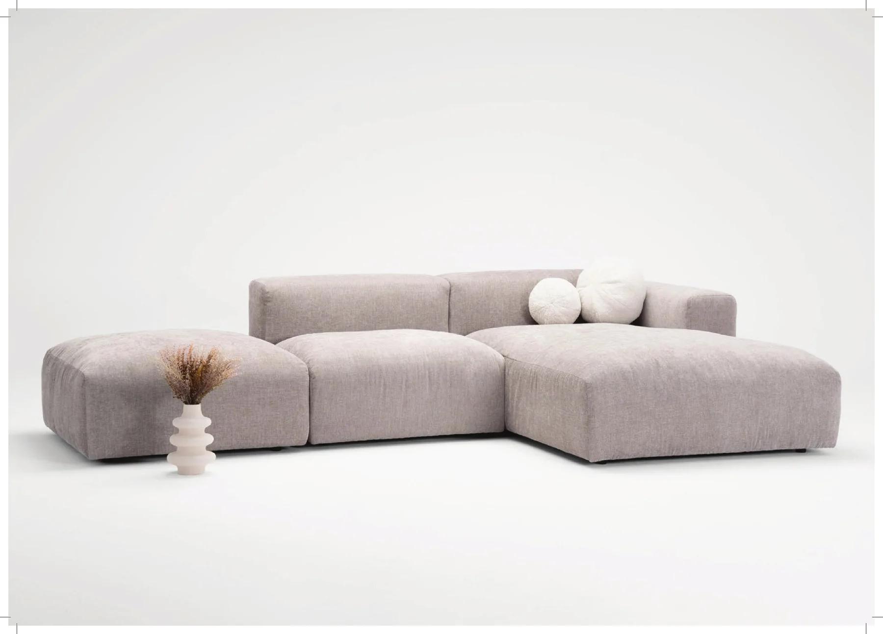 Modulsofa Fortio in warmem Ton