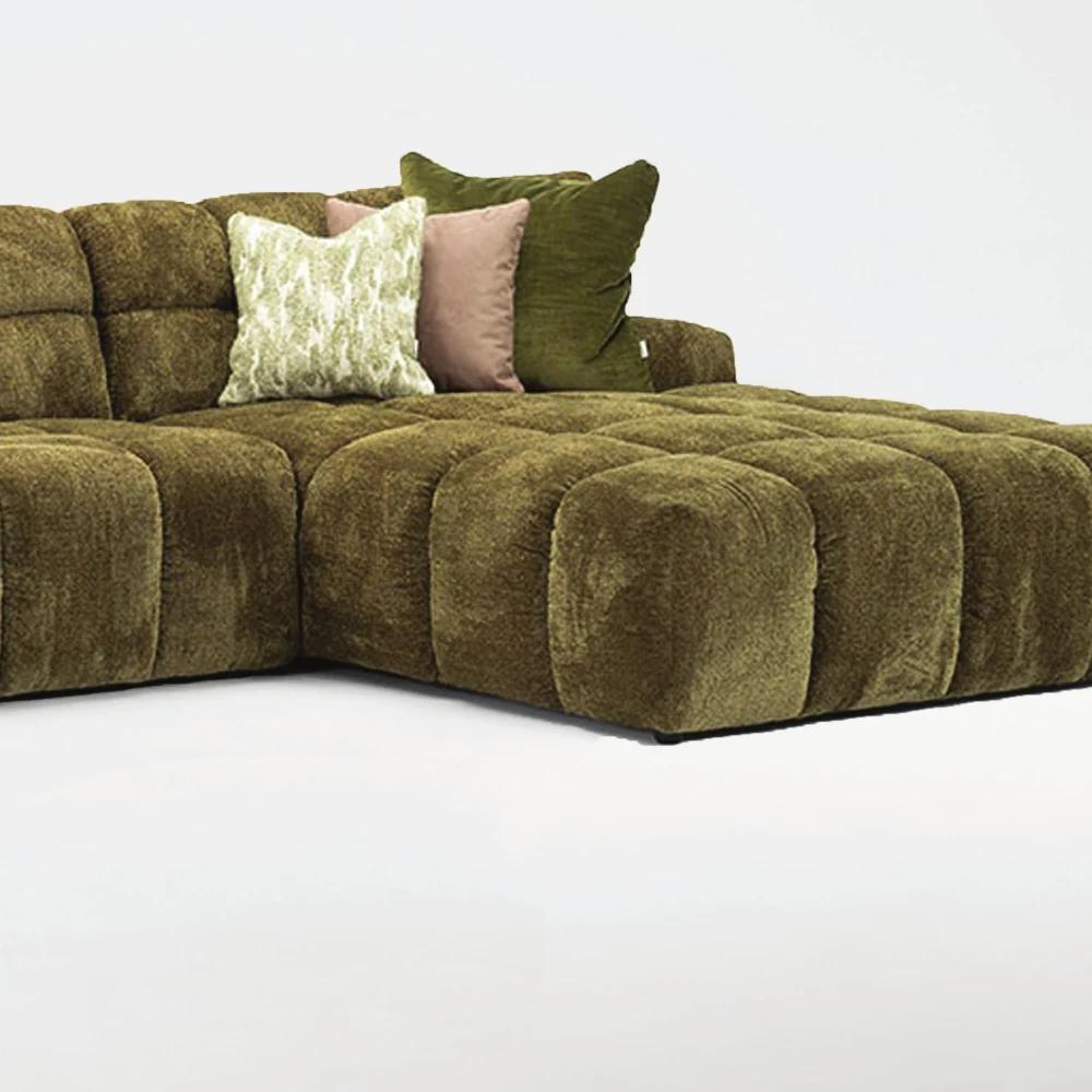 Makroaufnahme Velours · Olive
